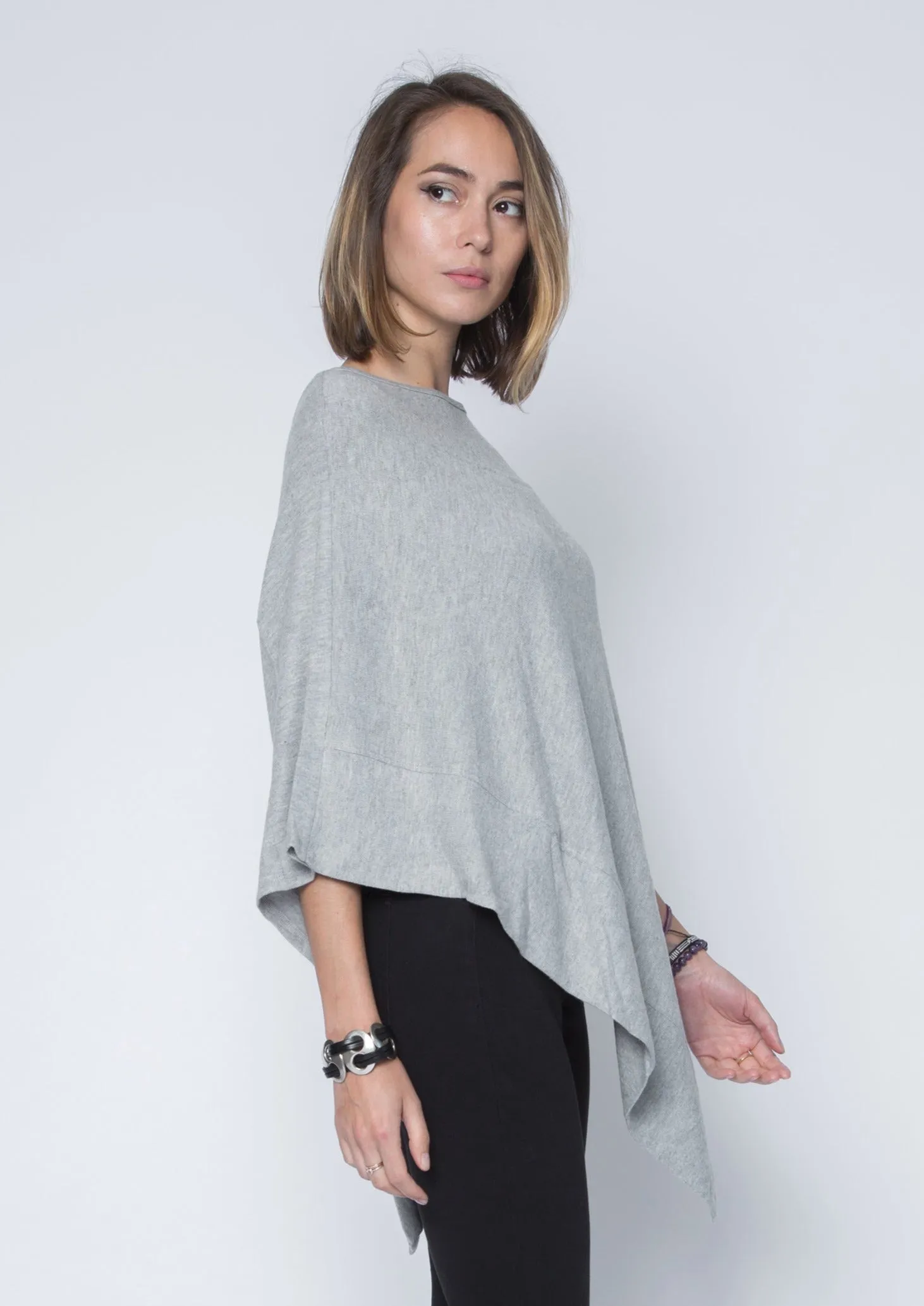 Classic Poncho Sweater Wrap in Regular Length