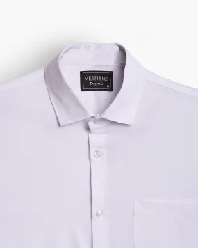 Classic White Full Sleeve Plain Shirt For Men