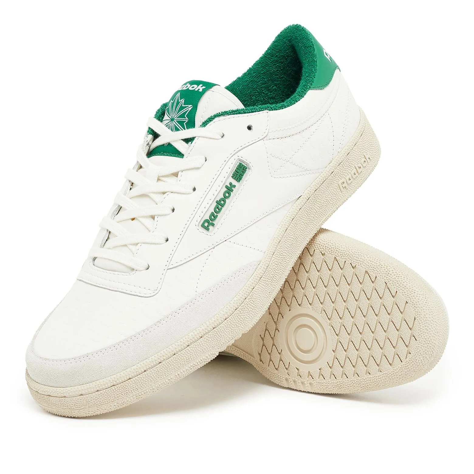 Club C 85 Embossed (White/Green)