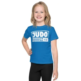 Confidence in Motion: Girl's Short Sleeve Judo Rash Guard - Azul