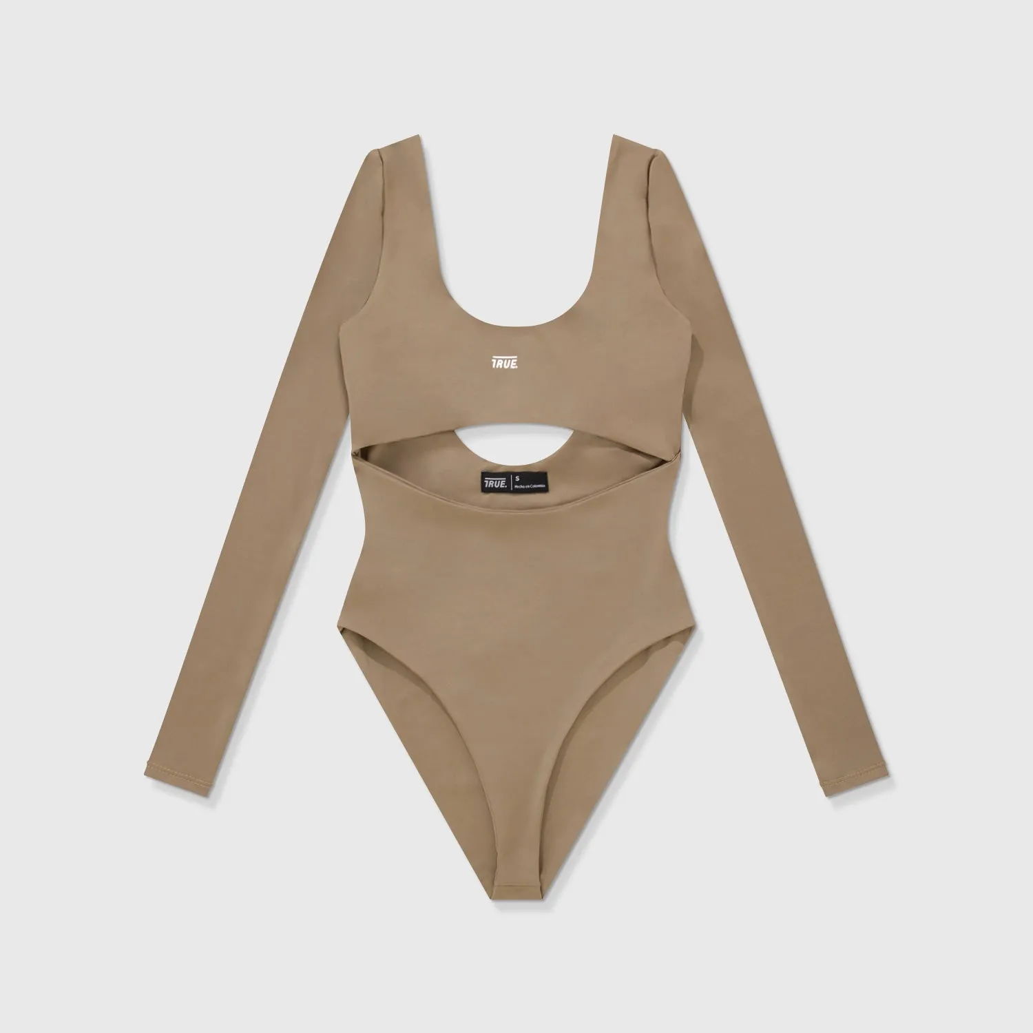 Cut-Out LS Bodysuit - Brown