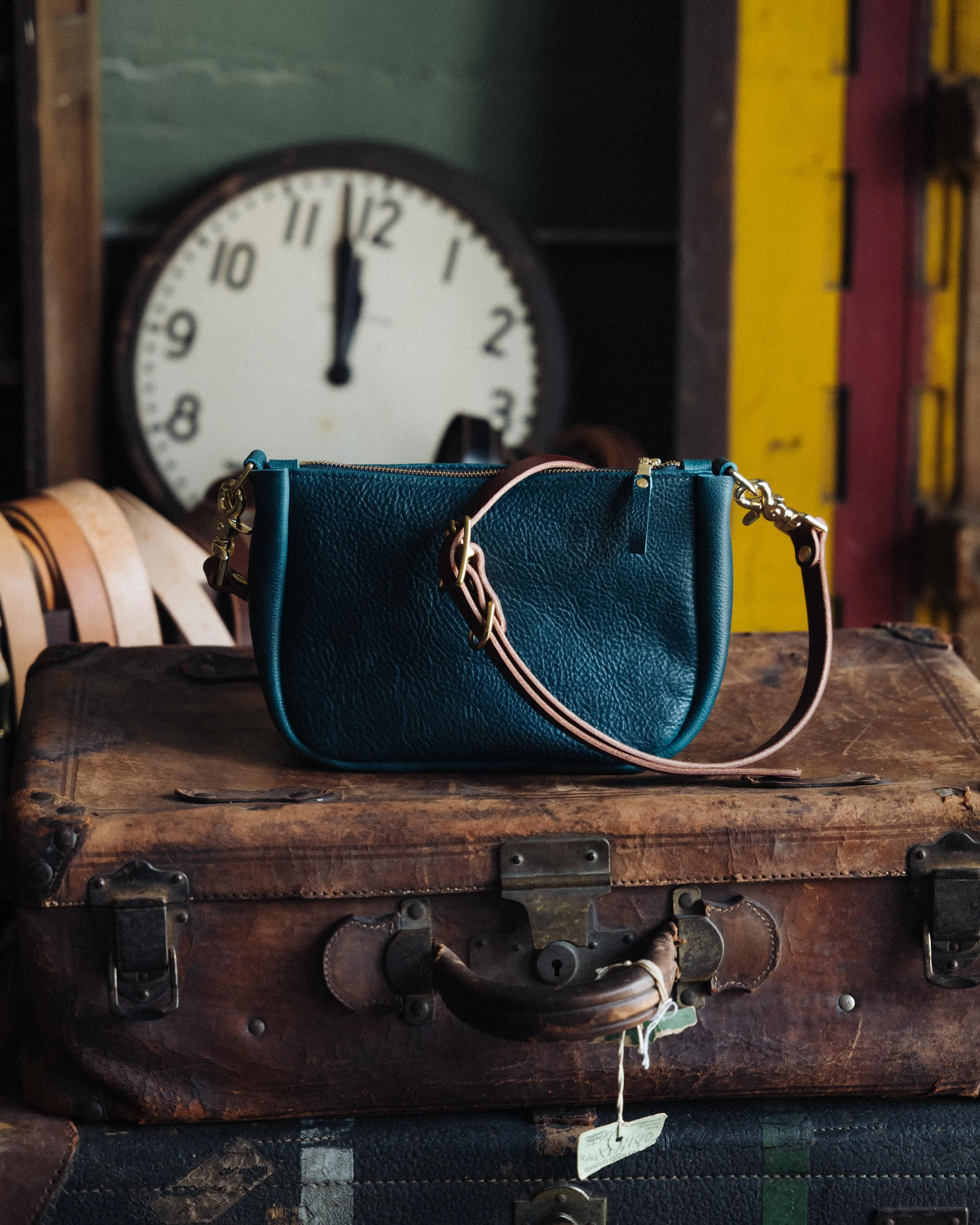 Dark Teal Bulldog Crossbody Bag