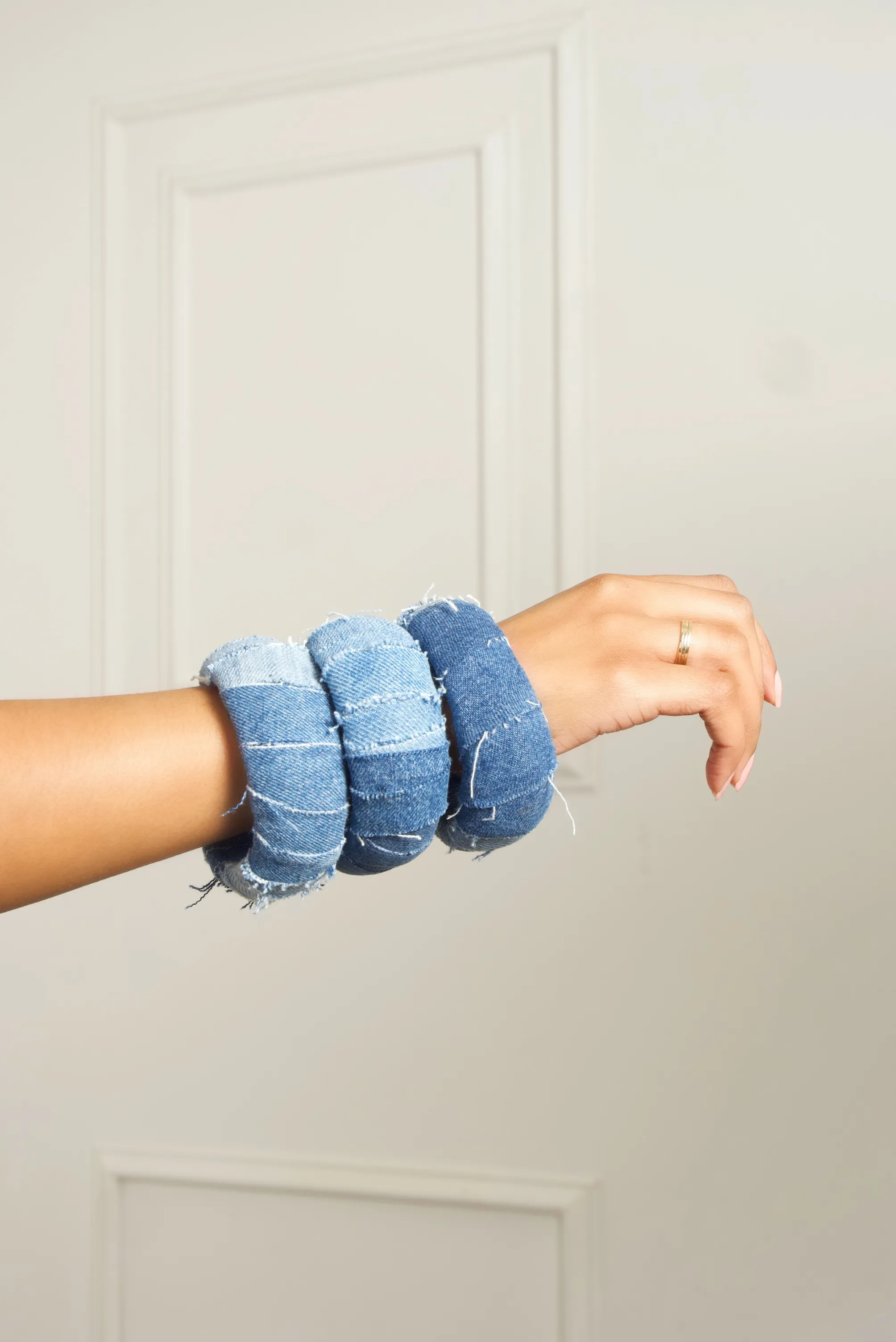 Denim on Denim 3 stack Big bangles