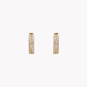 Diamond Pavé Huggie Earrings