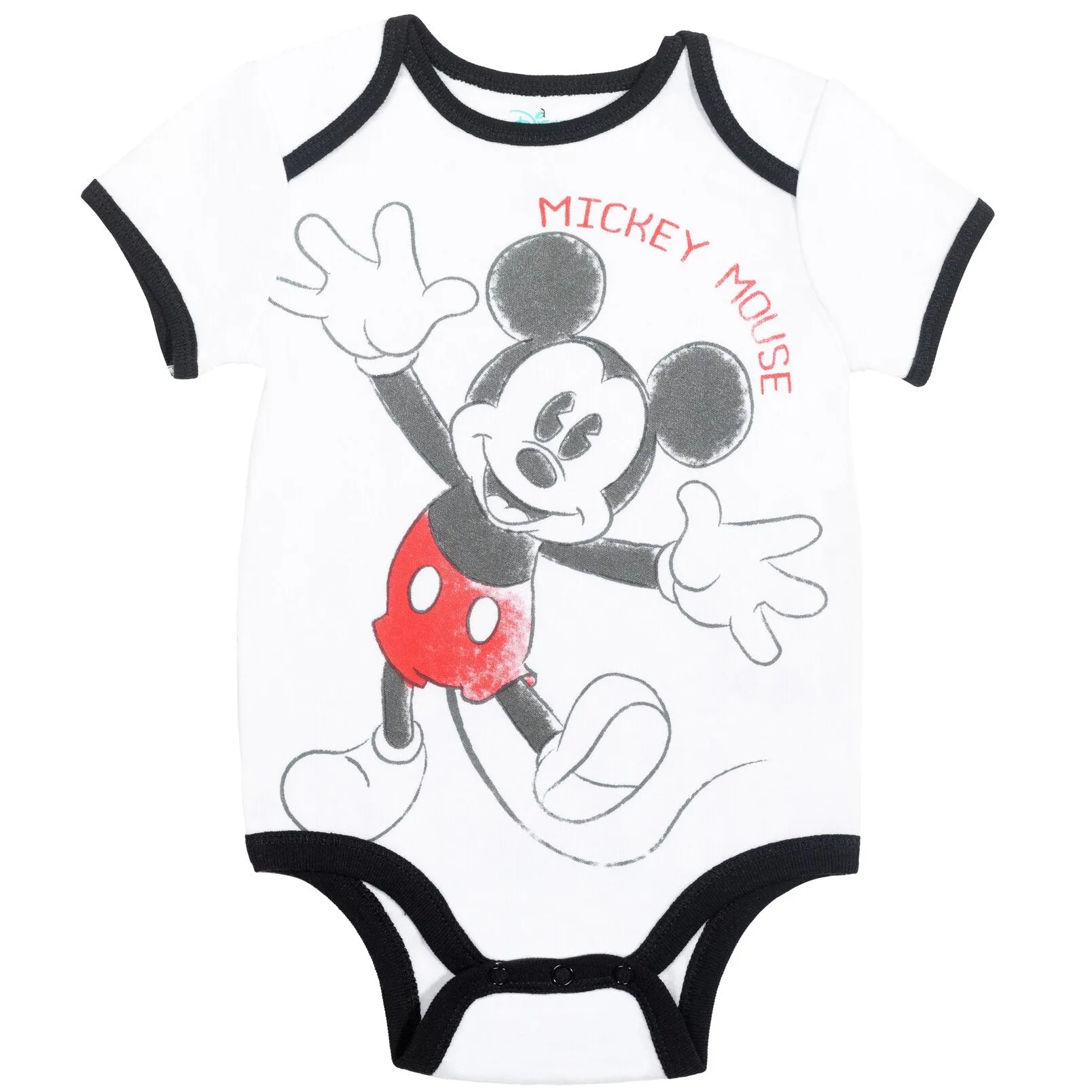 Disney Mickey Mouse Bodysuit Pants Bib and Hat 4 Piece Outfit Set