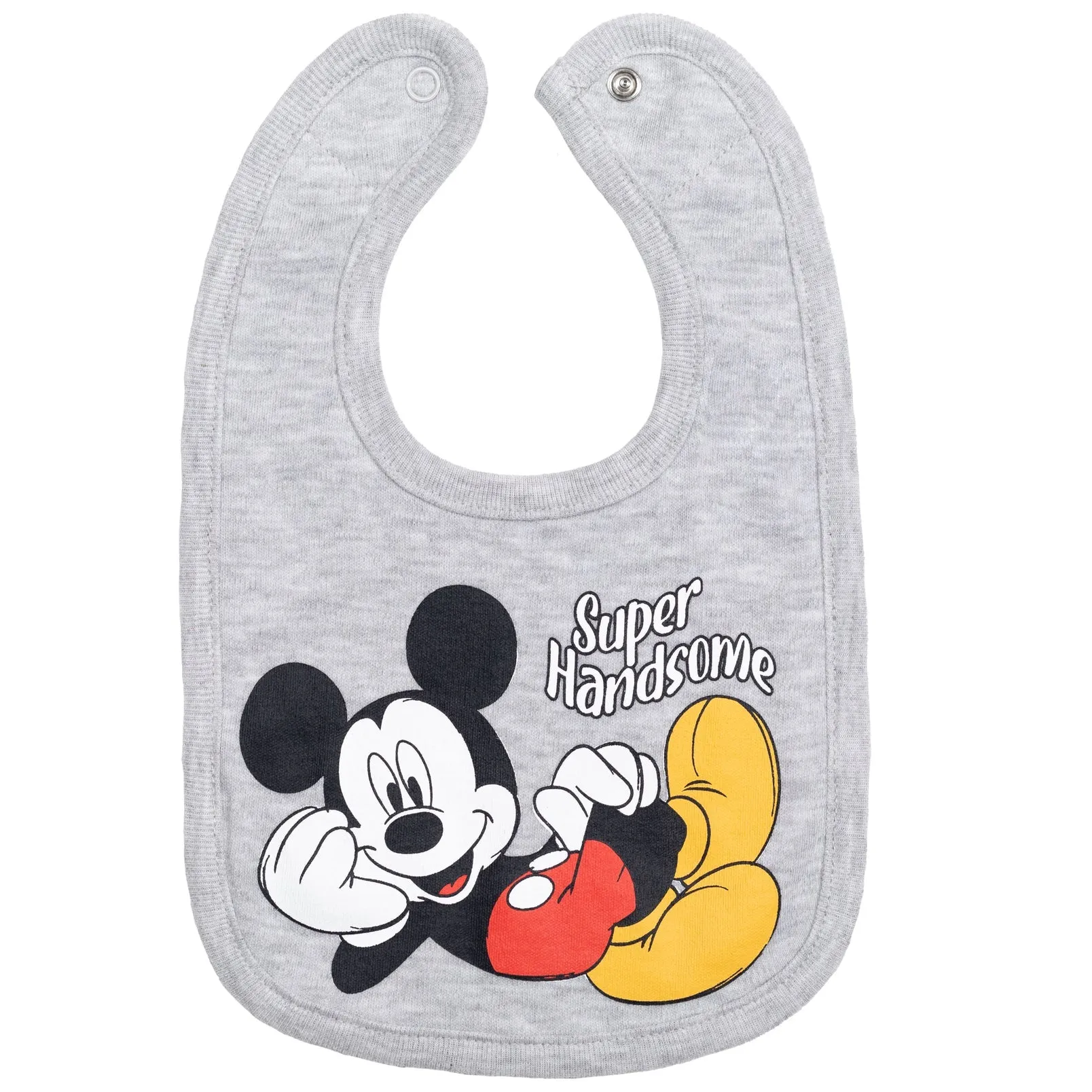 Disney Mickey Mouse Bodysuit Pants Bib and Hat 4 Piece Outfit Set