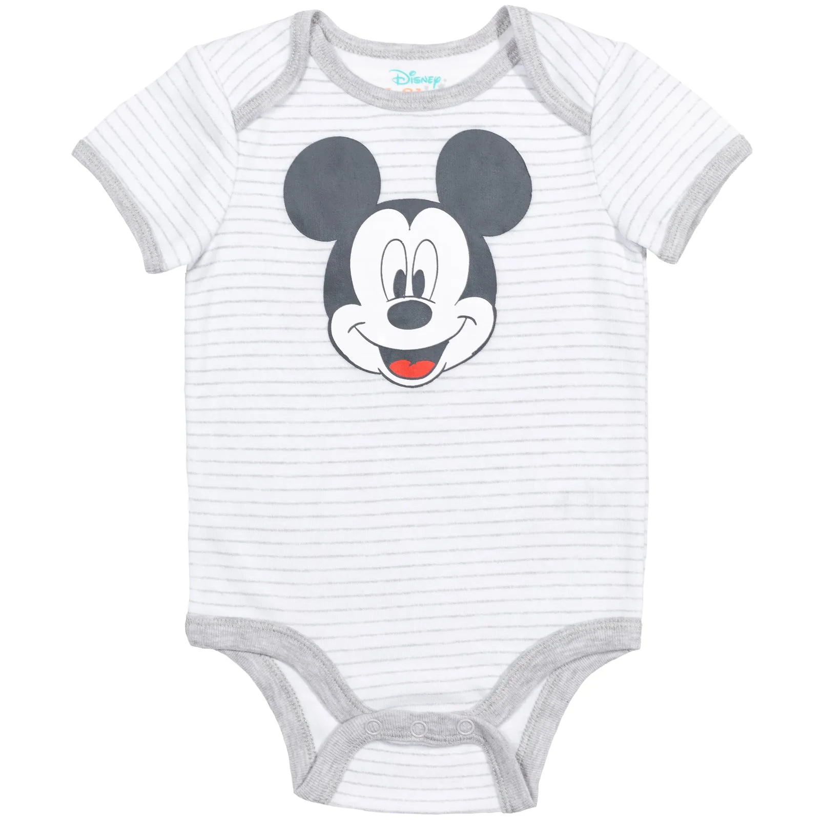 Disney Mickey Mouse Bodysuit Pants Bib and Hat 4 Piece Outfit Set