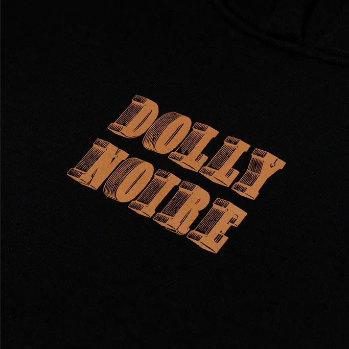 Dolly Noire Men's Sweatshirt Letter Block Hoodie SW190-SA-01 Black