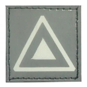 DOUBLE TRIANGLE GITD PATCH - BLUE GLOW IN THE DARK