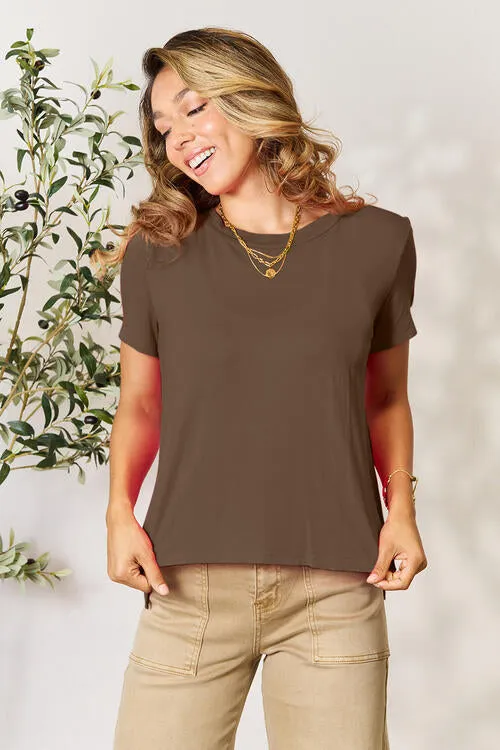 Explore More Collection - Basic Bae Full Size Round Neck Short Sleeve T-Shirt