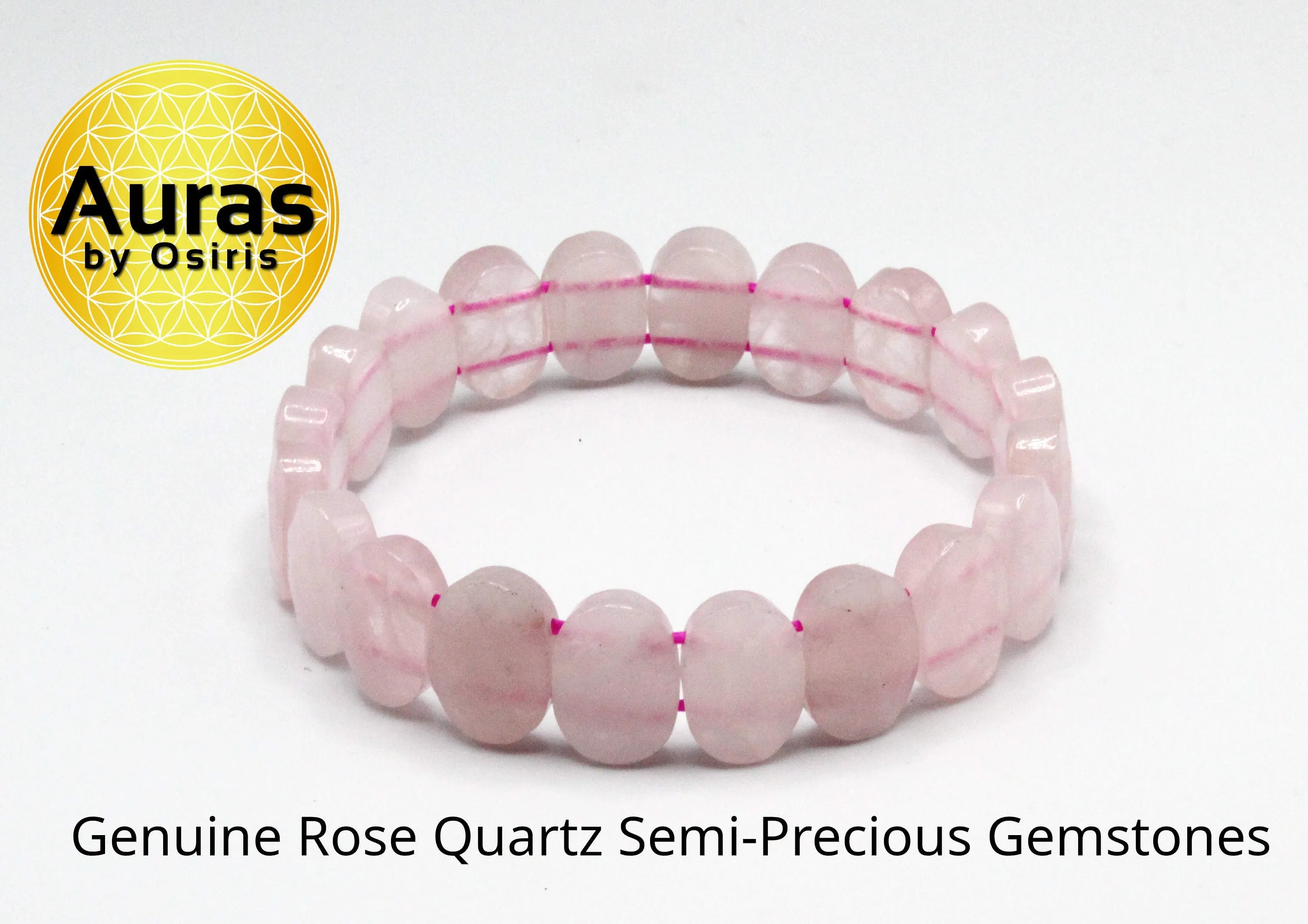 Faceted Rose Quartz Bracelet - Elastic & Double Reinforced Jewelry for Self Love and Compassion