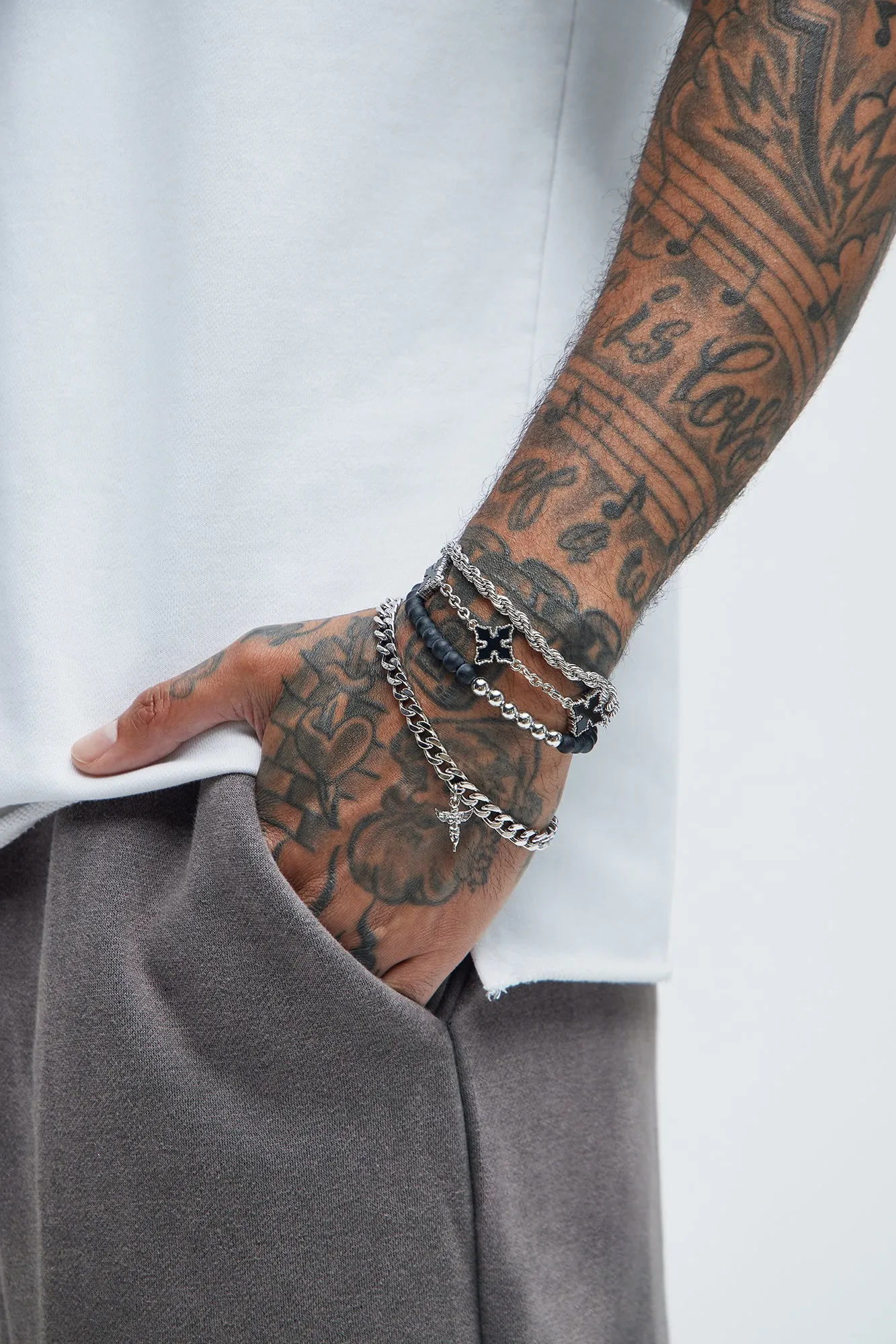 Feelin' Right Bracelet Set - Silver