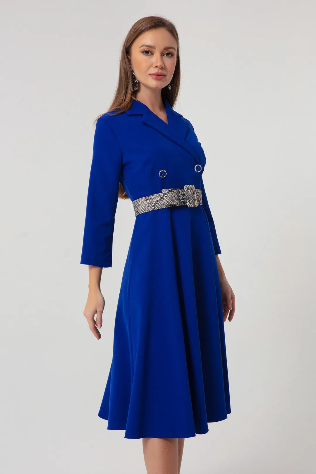 Female Pleated Midi Dress