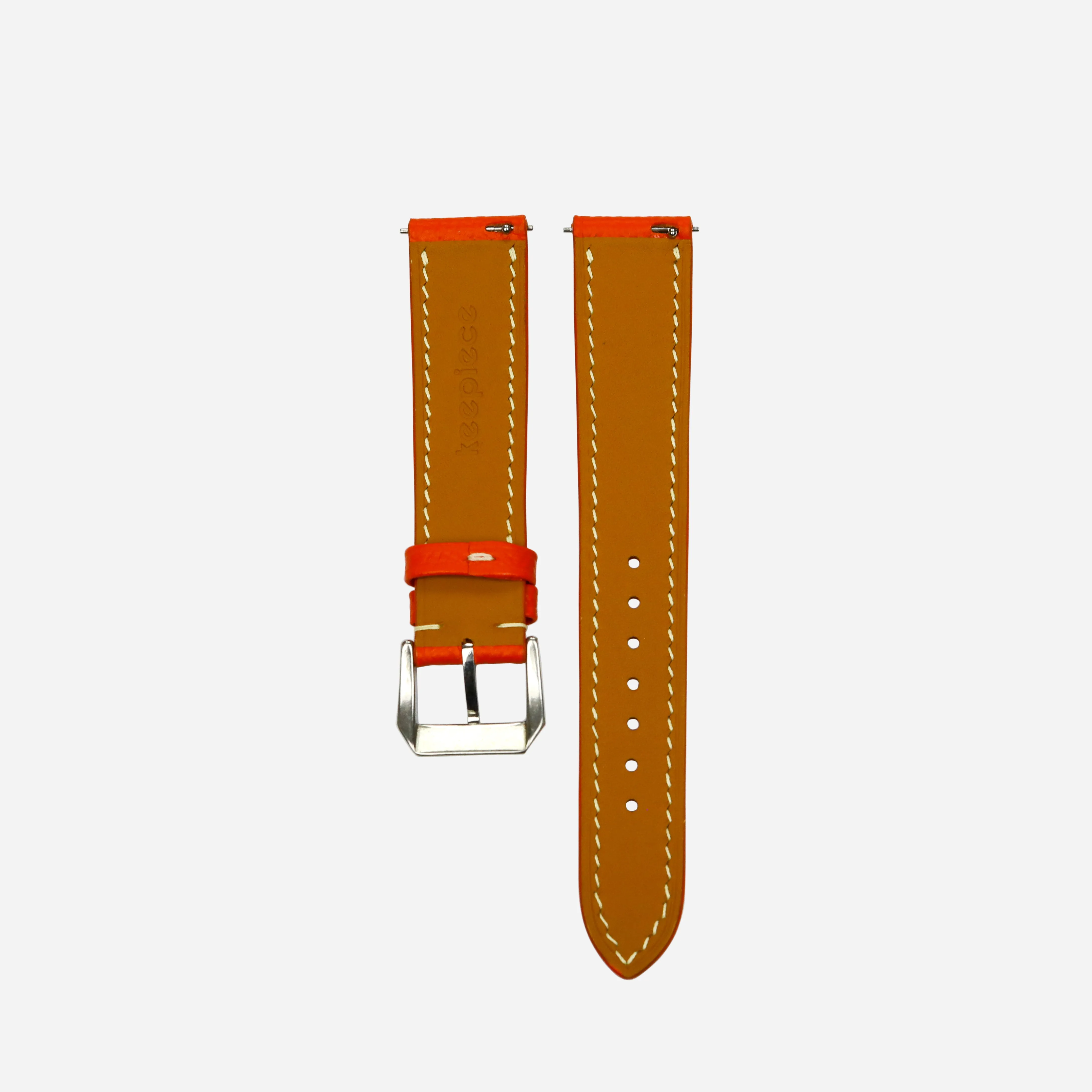 Fire Orange Epsom Calf Leather