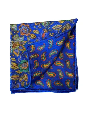 Flower Garden Pocket Square | Blue Mix