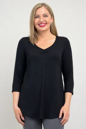 Franny Top, Black, Bamboo - Final Sale