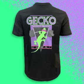 Gecko Muscle Beach V2 1988 Black Tee