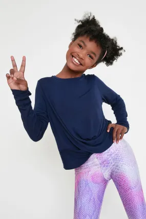 Girls Twist Front Long Sleeve