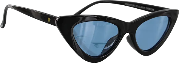 GLASSY BILLIE POLARIZED SUNGLASSES - BLACK BLUE