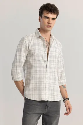 Glen Grid Off-White Checks Shirt