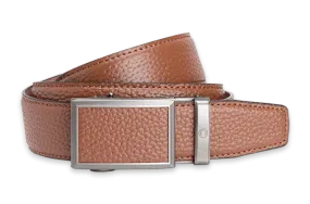 Go-In Pebble Grain Cognac, 1 3/8 Strap, Golf Belt