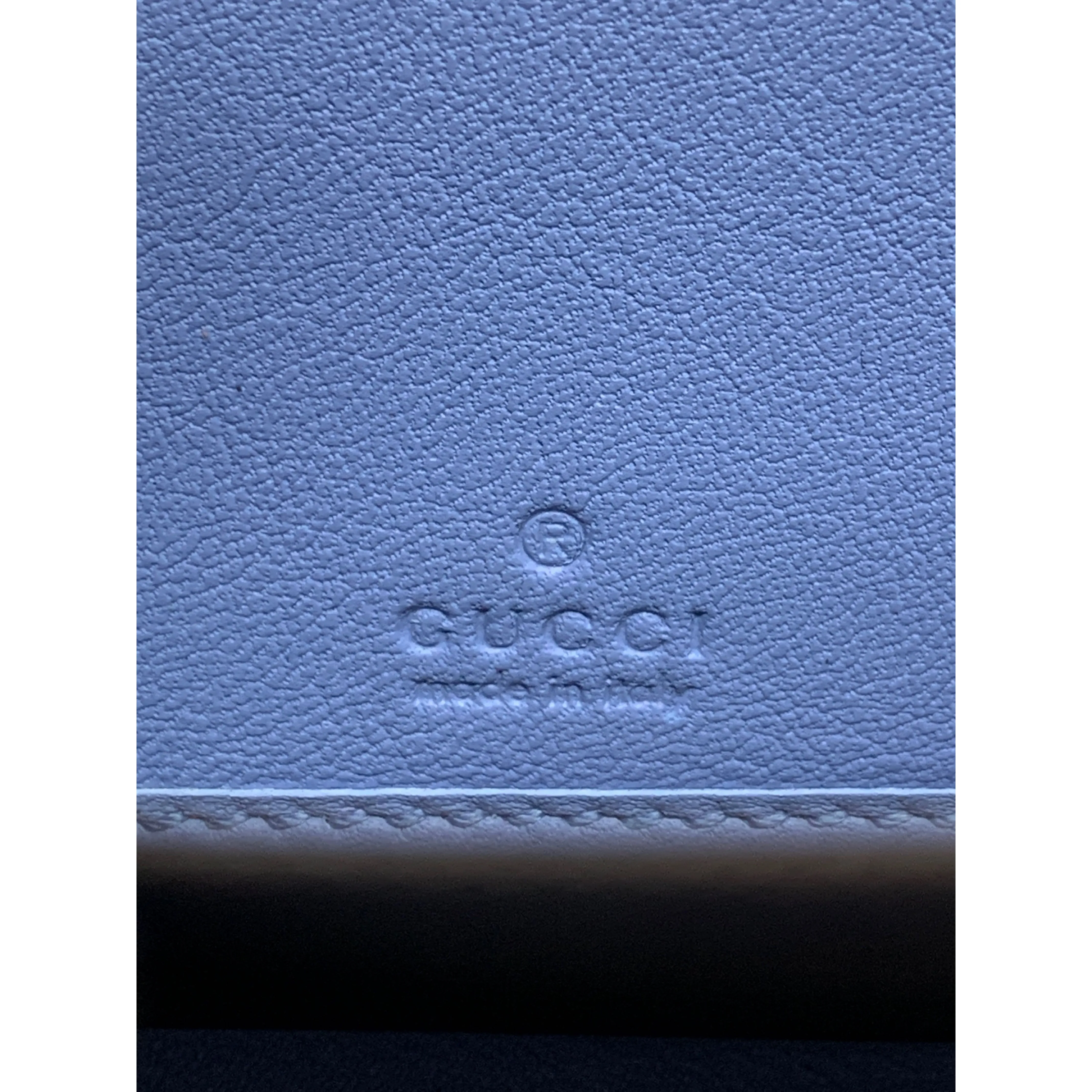 #GUCCI/Long Wallet/BLU/Leather/Plain