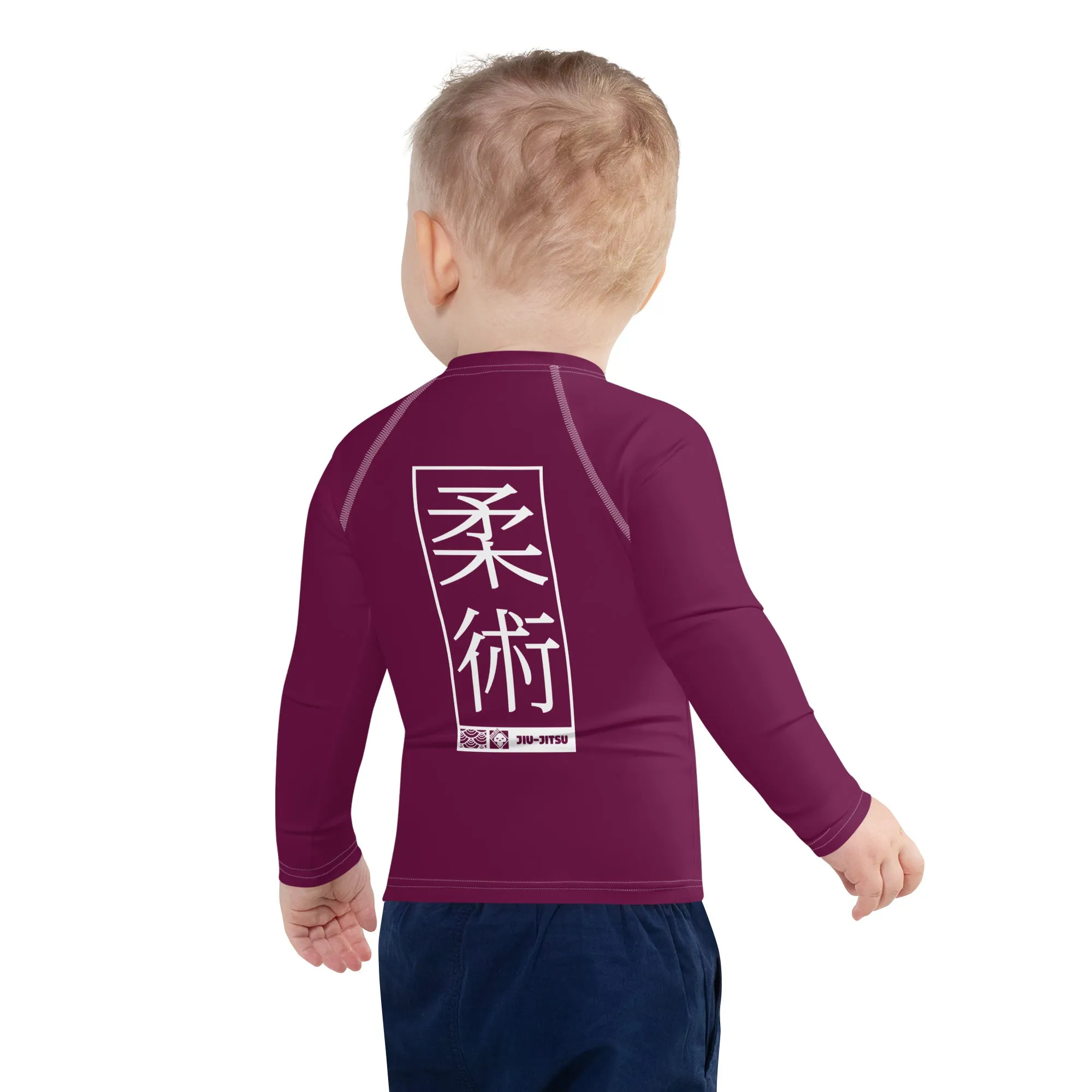 Kid's Boys Long Sleeve BJJ Rash Guard Jiu-Jitsu 013 - Tyrian Purple