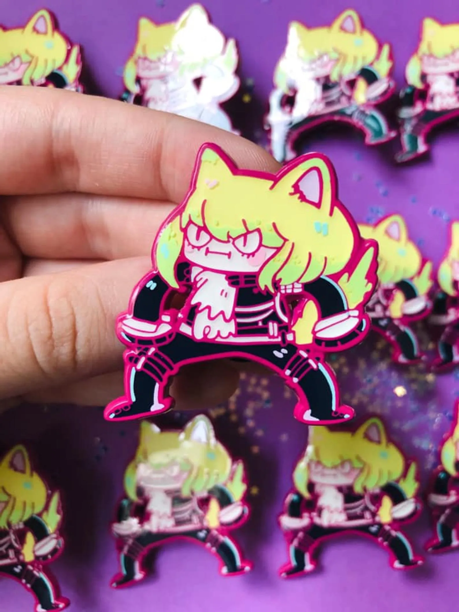 Kitty Lio Enamel Pin