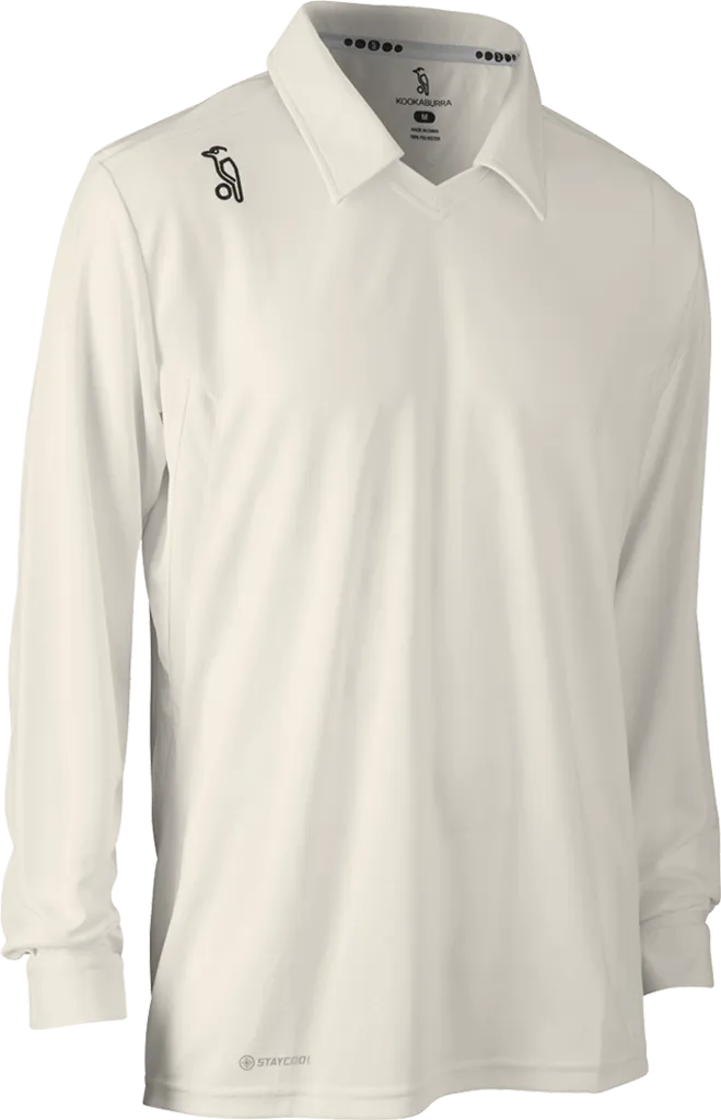 Kookaburra Active Long Sleeve Cricket Shirt Cream