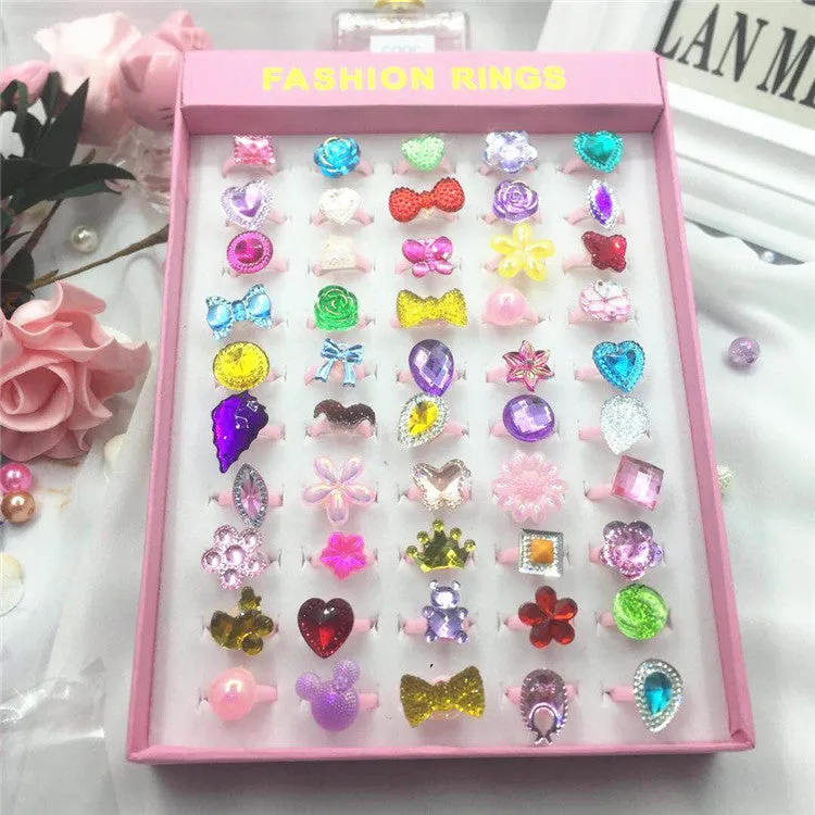 Korean Cartoon 50 pcs Resin Ring