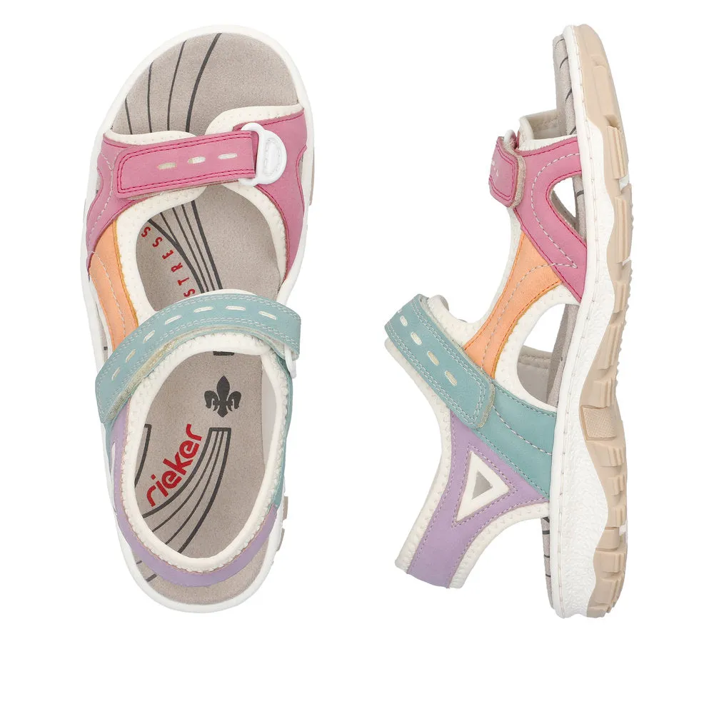 Ladies Rieker Walking Sandal  Multi  68866-92 sale