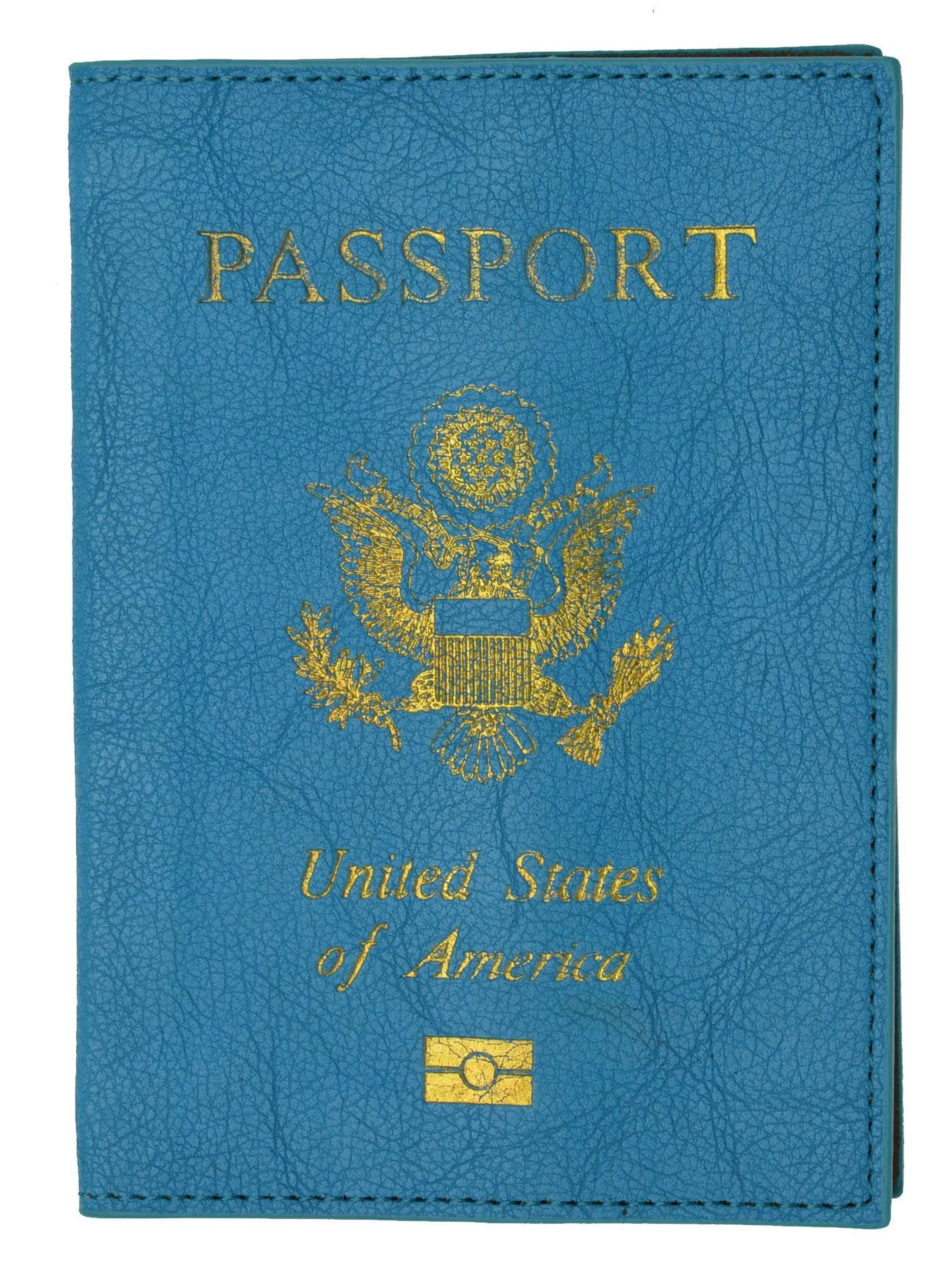 Leather USA Logo Passport Holder - Brown