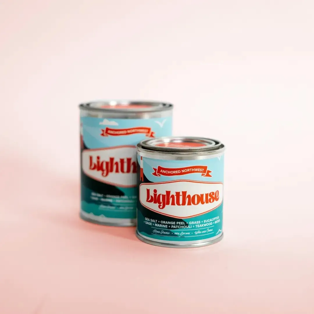 Lighthouse Wood Wick Paint Can Candle - Full Pint