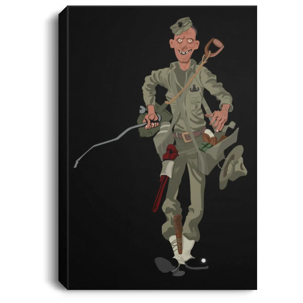 Marine EOD Portrait Canvas .75in Frame