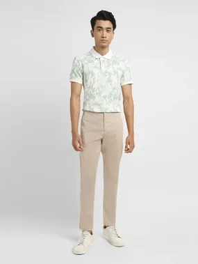 Men's Beige Slim Fit Chinos