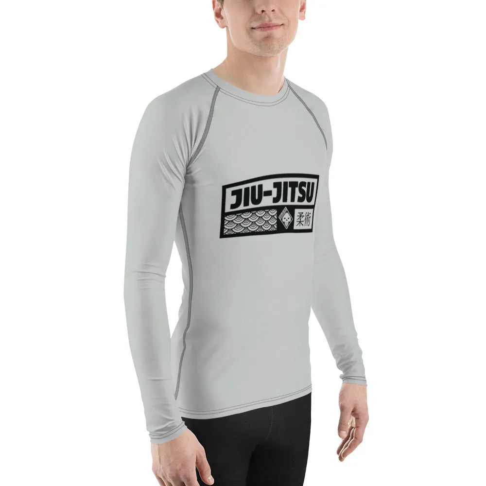 Mens Long Sleeve BJJ Rash Guard - Jiu-Jitsu 025 - Smoke