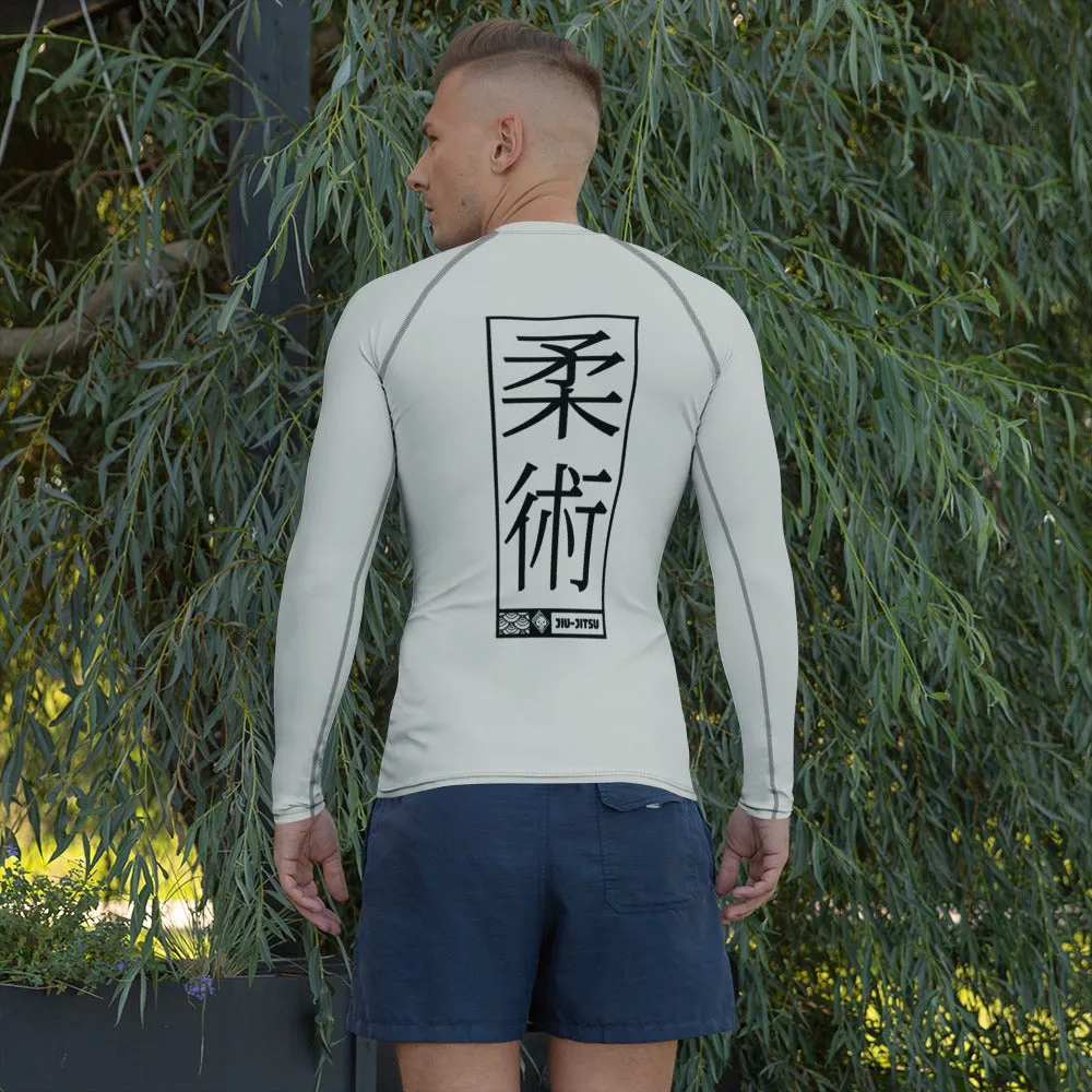 Mens Long Sleeve BJJ Rash Guard - Jiu-Jitsu 025 - Smoke