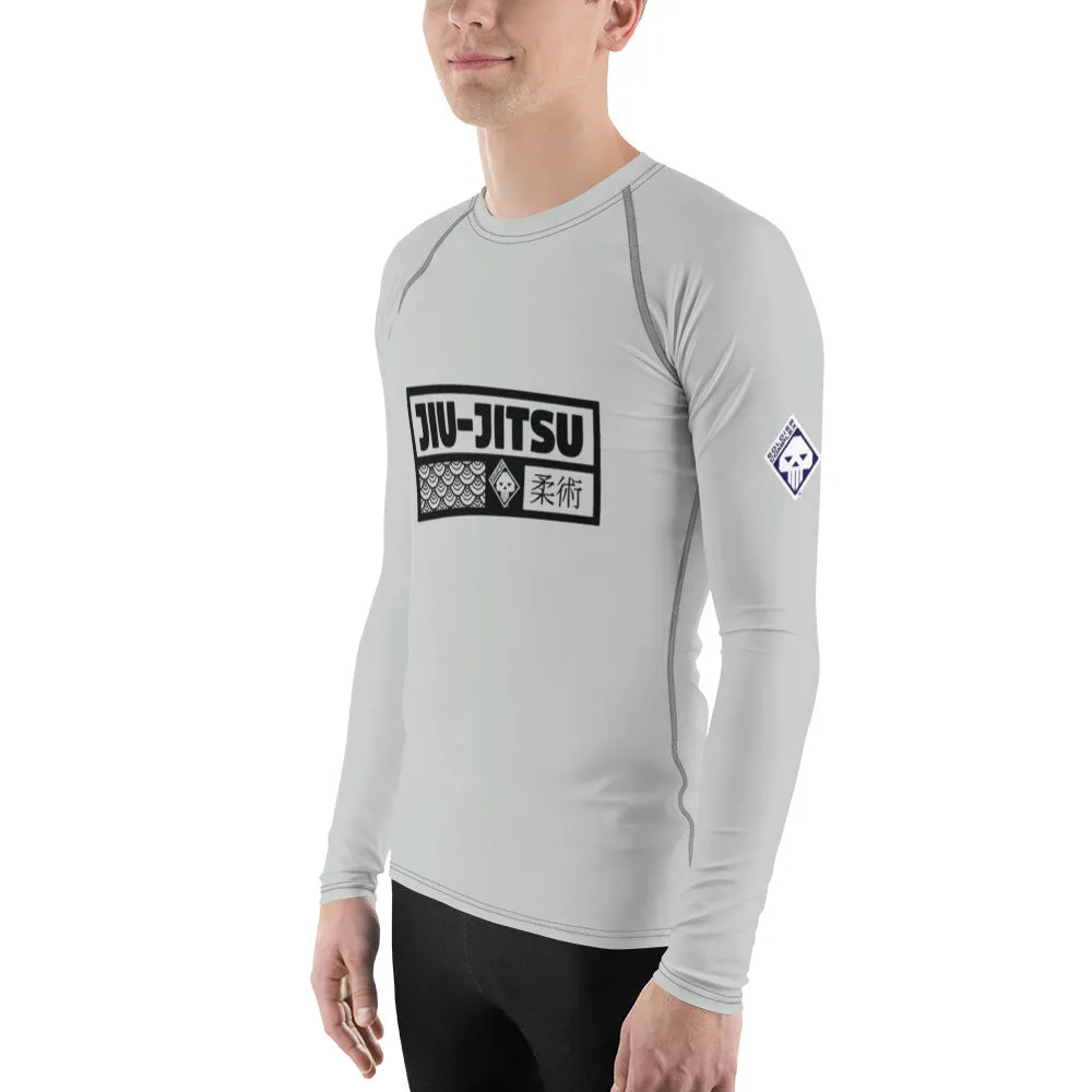 Mens Long Sleeve BJJ Rash Guard - Jiu-Jitsu 025 - Smoke