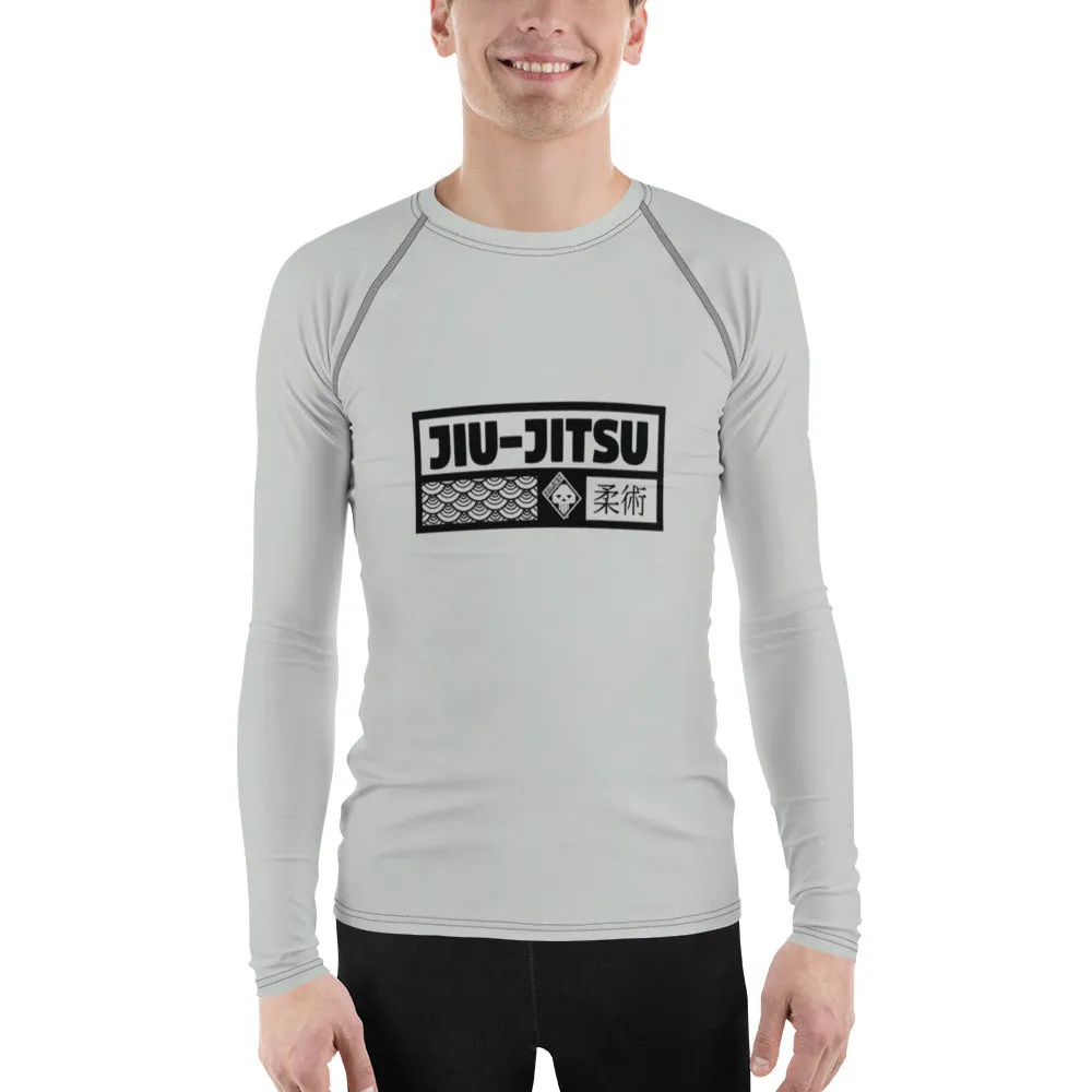 Mens Long Sleeve BJJ Rash Guard - Jiu-Jitsu 025 - Smoke