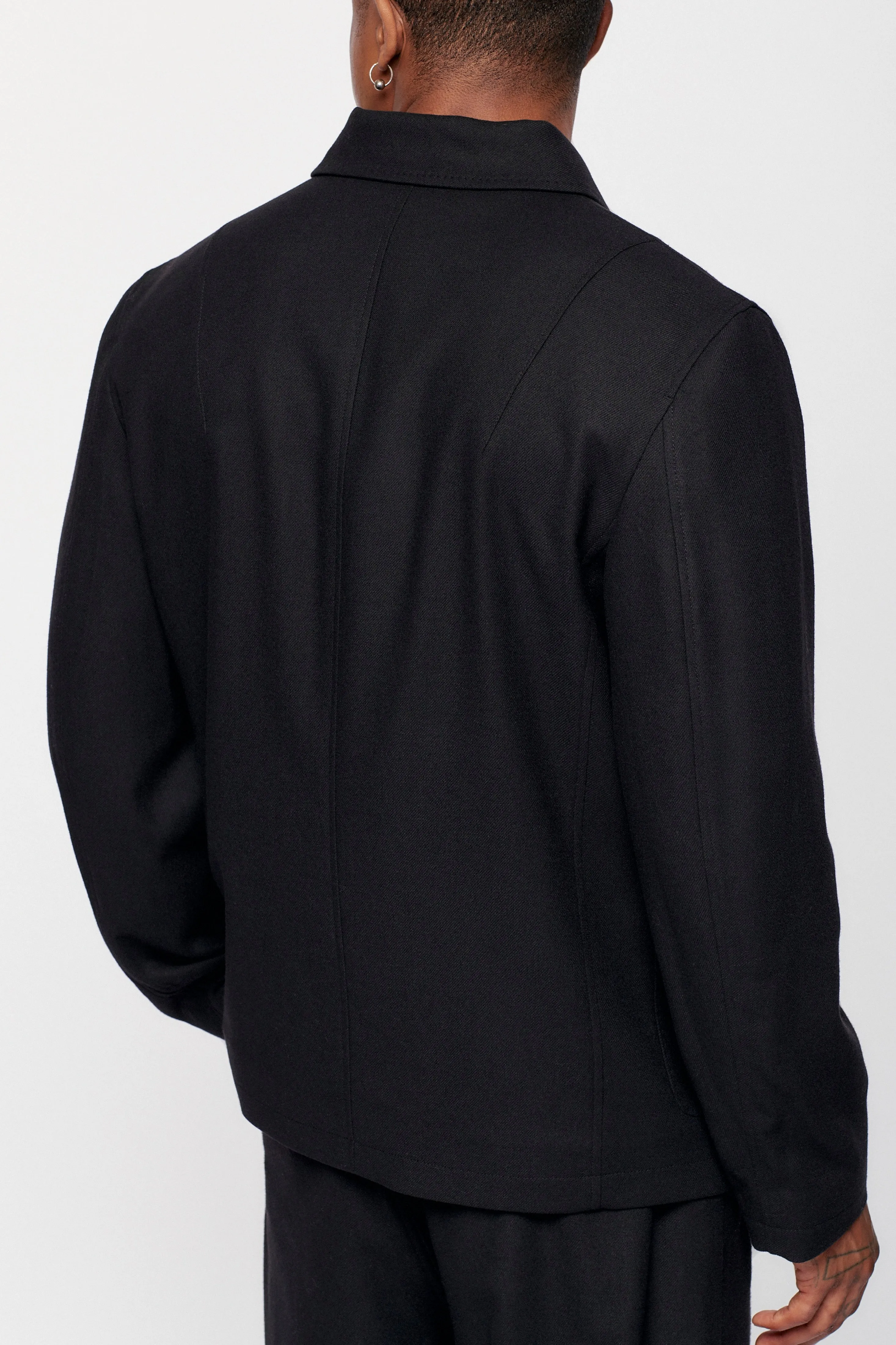 Men's Wool Sportcoat in Black