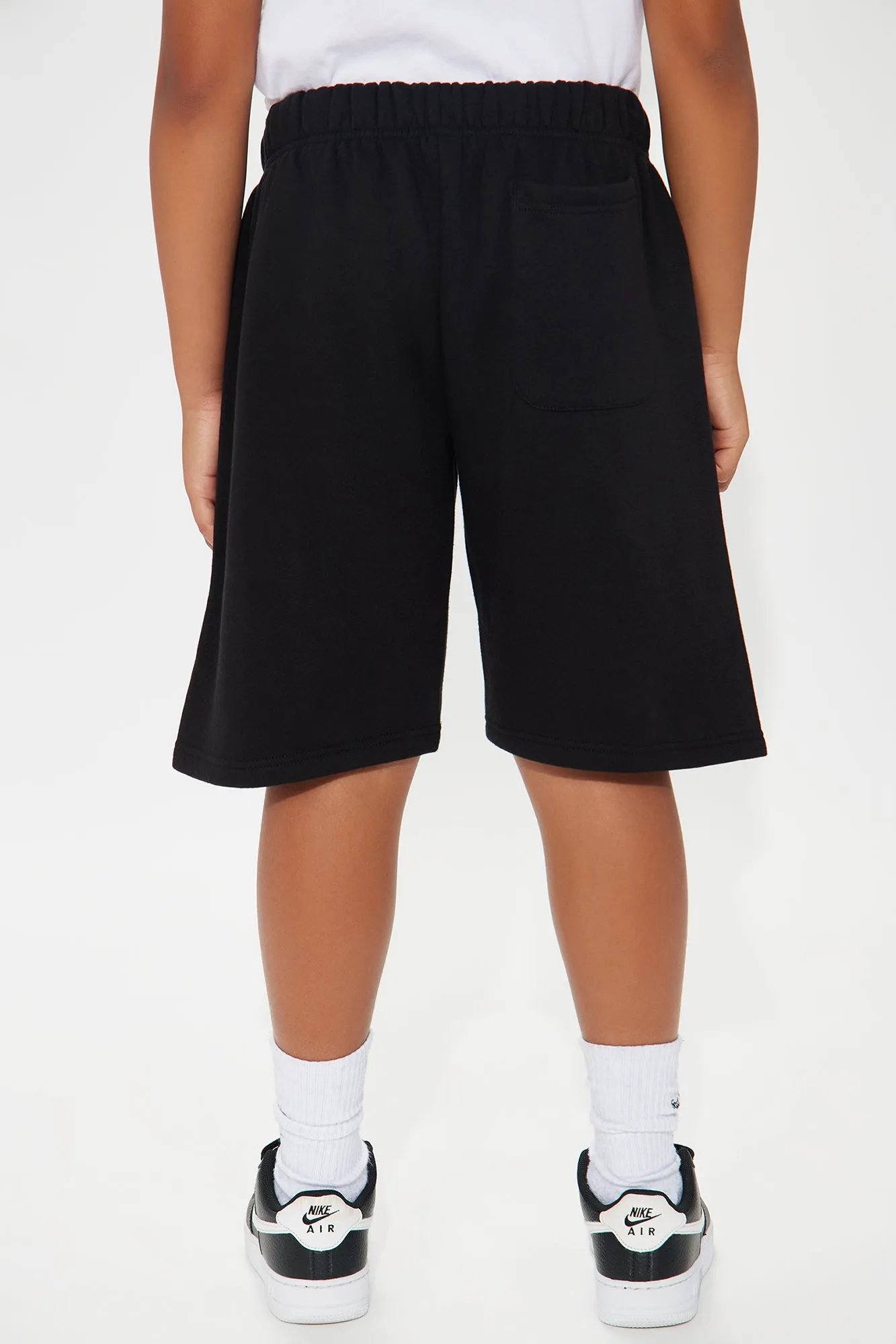 Mini No Thanks Fleece Shorts - Black/combo