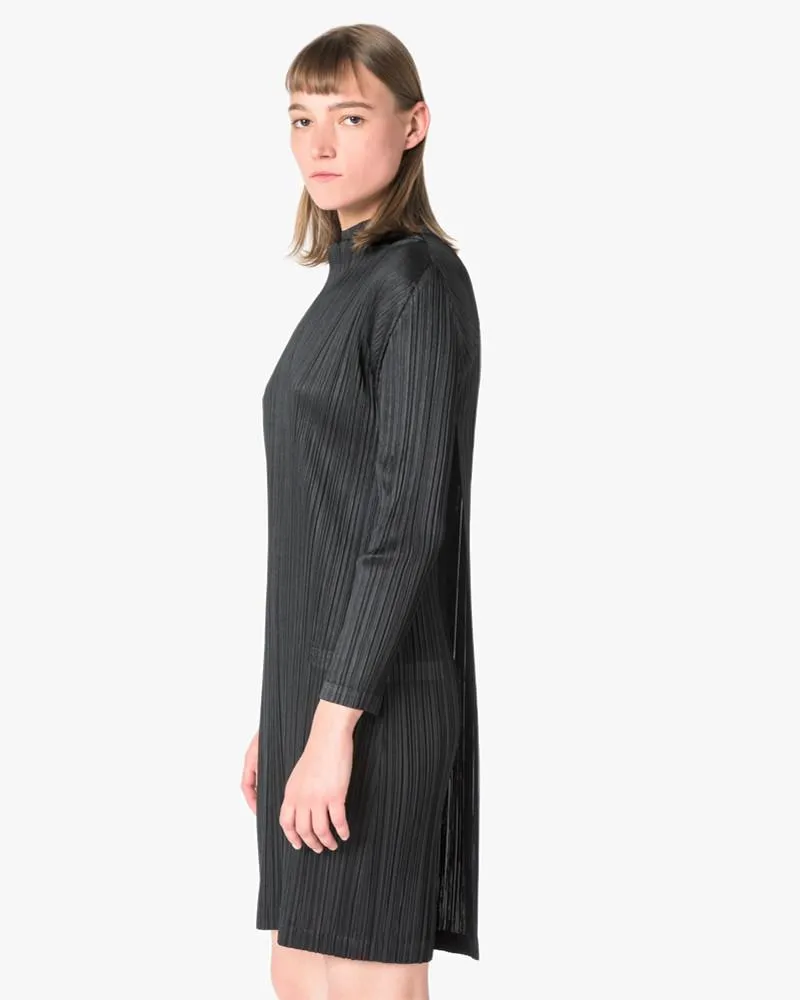 Mock Neck Dress in Black