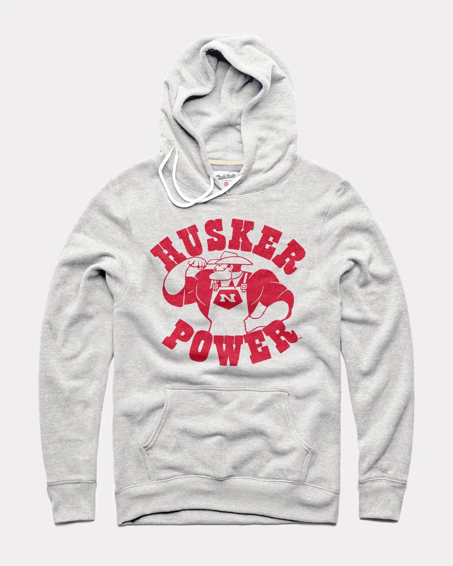 Nebraska Husker Power Ash Hoodie