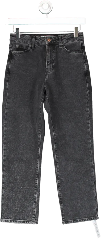 New Look Black Ankle Grazing Hannah Straight Leg Jeans UK 6