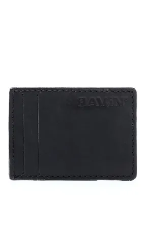 O174858 Soft Textured Leather Cards Holder - Black