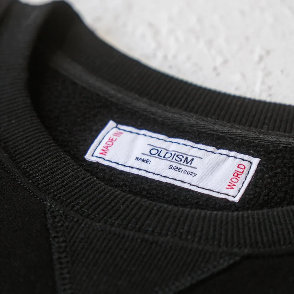 OLDISM LOGO EMBROIDERY SWEATER-BLACK/BLUE