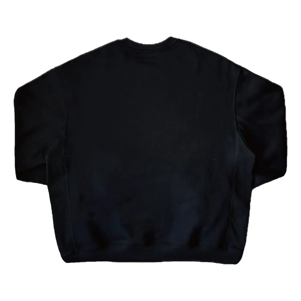 OLDISM LOGO EMBROIDERY SWEATER-BLACK/BLUE