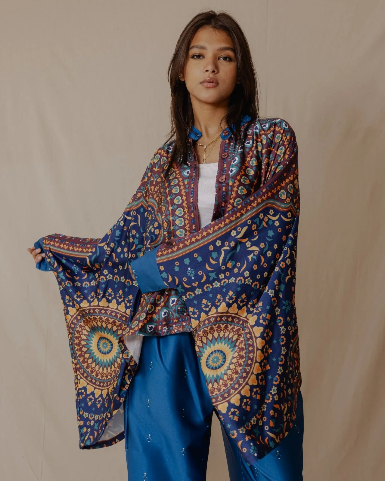 Oriental Cape Set Blue