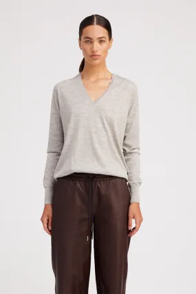 Oxford Cashmere Fitted V-Neck Sweater