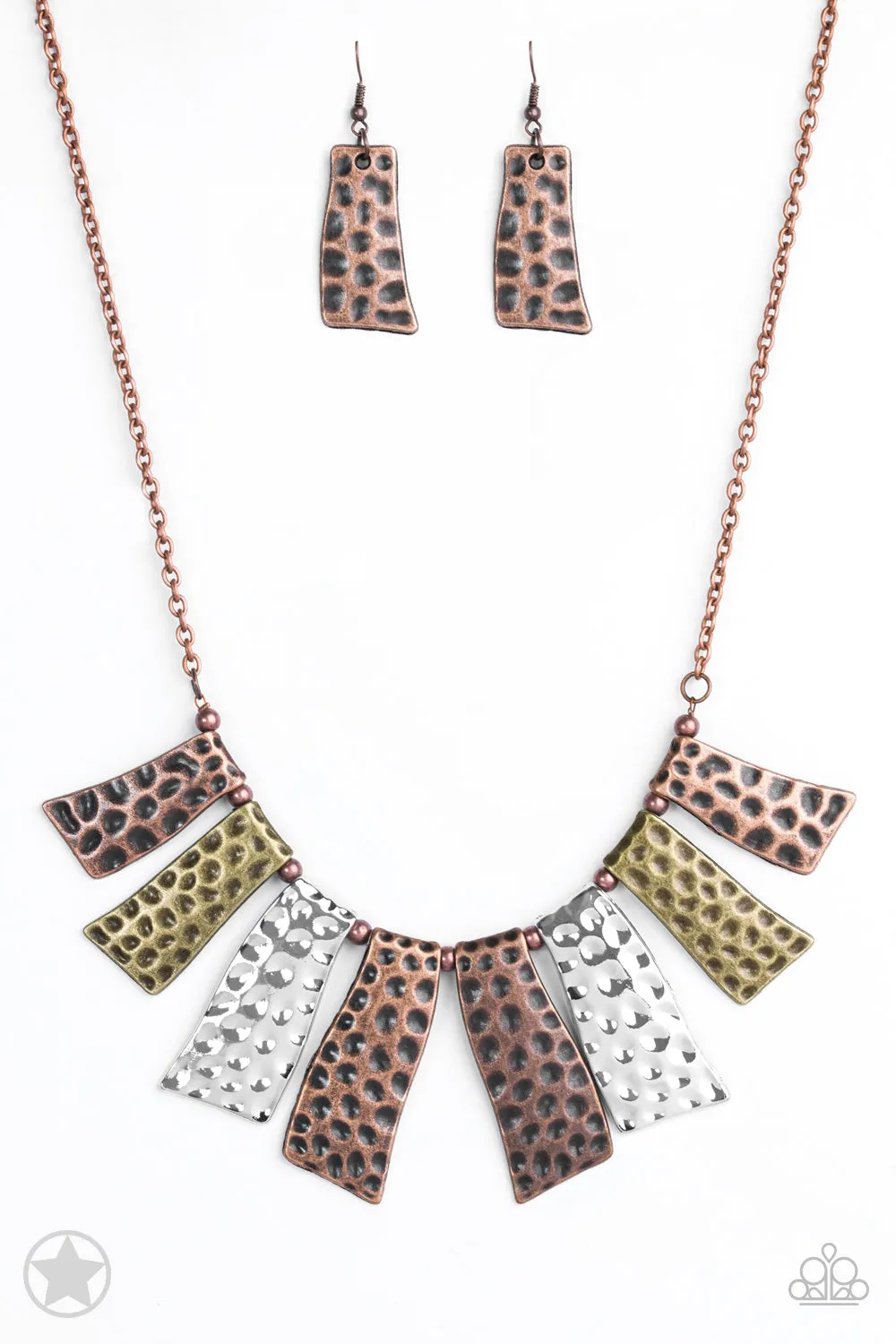 Paparazzi A Fan of the Tribe - Multi Short Tribal Necklace